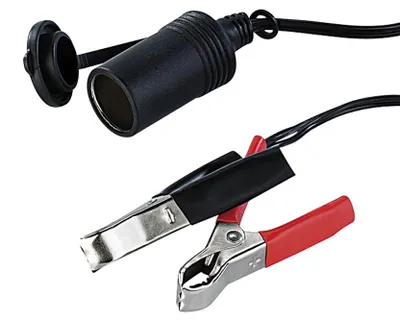 Image de Adaptateur allume-cigare avec 2 pinces pour batterie voiture - 3m
