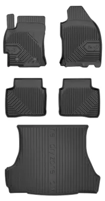 Produktbild von Gummimatten + Kofferraumwanne für Ford Mondeo III 2000-2007 (Liftback, Standard-Kofferraum) – Schwarz, passgenau – Wielganizator