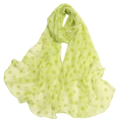 Immagine prodotto di Sciarpa in chiffon da donna, motivo a pois, 160 x 50 cm, colorata, leggera