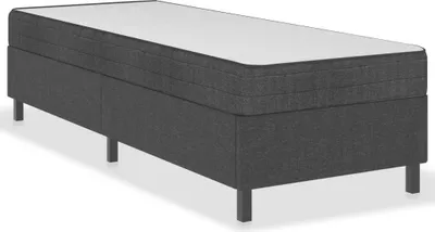 Image de Sommier à lattes de lit sans matelas gris tissu 100x200 cm