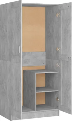 Produktbild von vidaXL Kleiderschrank Betongrau 82,5x51,5x180 cm Holzwerkstoff