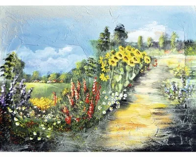 Obrázek produktu pro Ručně malovaný obraz Louka 60 x 80 cm