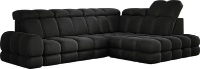 Image de DomoHome Canapé d'angle Tollo Anthracite Tissu solaire Côté droit 302x217x105 cm, Canapé en L avec fonction sommeil, Tiroir de lit 120x85x17 cm, Réglable électriquement