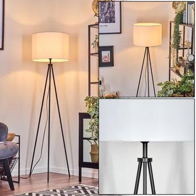 Produktbild von Schiavonea Stehlampe aus Metall/Stoff in Schwarz/Weiß
