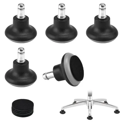 Immagine prodotto di Elzusha - Set di 5 piedini antiscivolo per sedie da ufficio, con inserti in feltro