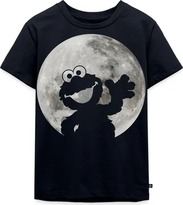 Produktbild von Spreadshirt Sesamstraße Elmo Im Vollmond Kinder Premium T-Shirt, 122/128 (6 Jahre), Navy