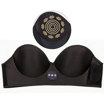 Produktbild von Kabelloser beheizbarer Massage-BH für Damen, sanfte Brustmassage und Körperpflege für Zuhause oder Spa