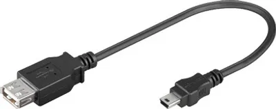 Produktbild von USB-Adapter, A-Buchse auf 5 pol. mini B-Stecker, 0,2m, Good Connections®