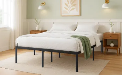 Produktbild von VOUNOT® Bettgestell 160x200 cm Metallbett mit Lattenrost und Stauraum unter dem Bett