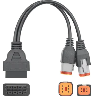 Zdjęcie produktu dla Kabel adapter OBD2 Techstar do Harley-Davidson 4-pin + 6-pin (rozdzielacz Y)