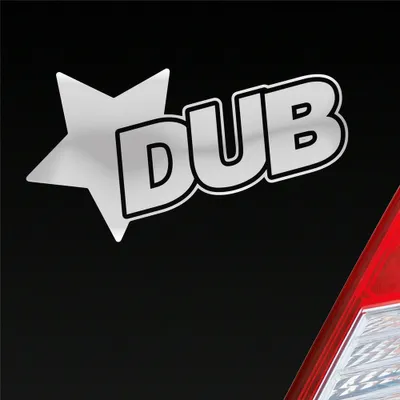 Produktbild von Auto Aufkleber Stern Tuning Star 12x7 cm Silber Sticker Heckscheibenaufkleber
