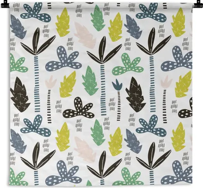Produktbild von MuchoWow® Wandteppich Wandbehang Dschungel - Muster - Abstrakt 150x150 cm Tapisserie Dekoration Wandtuch - Wohnaccessoires - Modernes