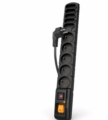 Produktbild von HSK DATA S10 3m, 3 m, Drinnen/Draußen, Kunststoff, Schwarz, Universal, 10 AC-Ausgänge