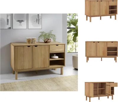 Immagine prodotto di vidaXL Credenza OTTA 114x43x73,5 cm pino massiccio - Credenze