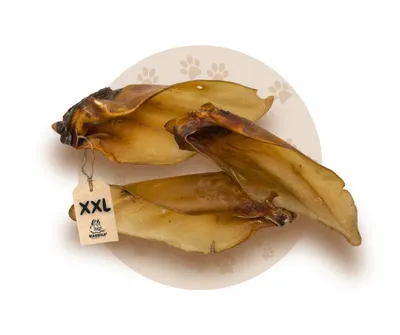 Produktbild von Warnick´s Tierfutterservice - Hundesnack - Rinderohren PREMIUM mit Muschel XXL - 100 Stück