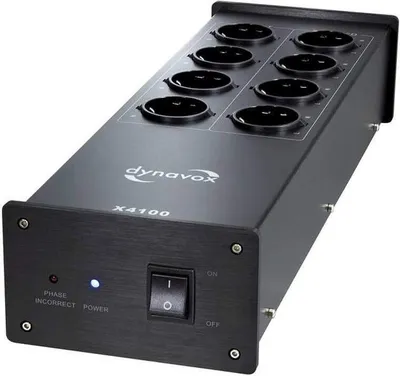 Produktbild von Dynavox HiFi-Steckdosenleiste X4100-B schwarz 8-fach 230V 2300W 10A