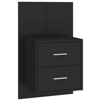 Produktbild von Wand-Nachttisch Schwarz Holzwerkstoff 48,5 x 32,5 x 80 cm
