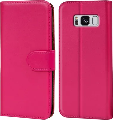 Produktbild von Conie Klapp Tasche für Samsung Galaxy S8 Plus Kartenfach Rundumschutz Hülle in Pink