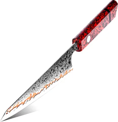 Produktbild von Damast Küchenmesser Minoru Garasuki - Exquisite Schärfe und Design KP35102