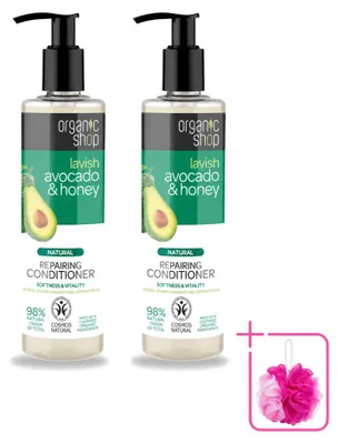 Productafbeelding van 2 x Natuurlijke herstellende conditioner - Avocado & Honing - 280 ml - Voordeelverpakking - 2 stuks