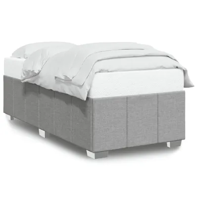 Produktbild von vidaXL Bettgestell ohne Matratze Hellgrau 90x200 cm Stoff