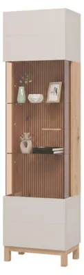 Produktbild von Usseaux - Vitrine, 52x35x192h cm Braun, 4 Einlegeböden