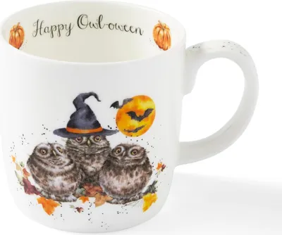 Produktbild von Wrendale Designs Porzellan-Becher Happy Owl-o-ween | ca. 400ml