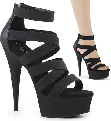 Produktbild von DELIGHT-659 Damen Sandale von Pleaser, Schwarz EU 42, US 12