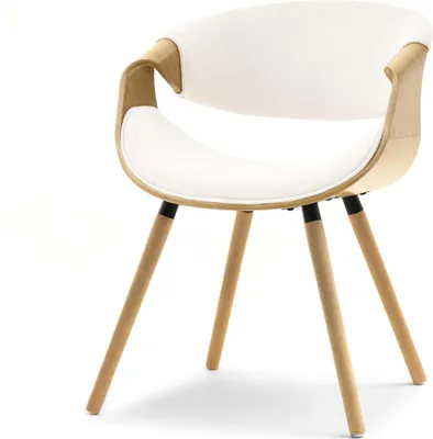 Produktbild von Designer-Esszimmerstuhl SAROLTA - Eiche / Creme