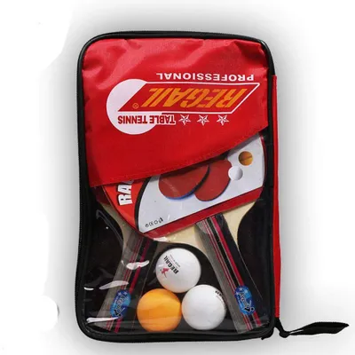 Obrázok produktu pre Sada na stolný tenis, sada na pingpong, 2 pálky na stolný tenis + 3 loptičky na stolný tenis, vhodná pre začiatočníkov