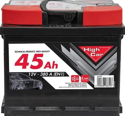 Produktbild von HIGH CAR Starterbatterie 12V 45Ah 400A/EN für Auto LKW Batterie