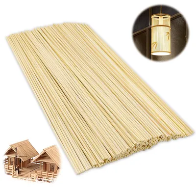 200 runde Holzstäbe 30 cm x 3 mm für Basteln und DIY