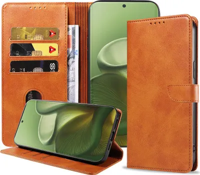 Produktbild von Passend für Motorola Edge 60 Handytasche Kunstleder mit Magnetlippe und Kartenhalter Buchhülle mit Klappe - Wallet Case mit Kartenfach - Braun - Smartphonics