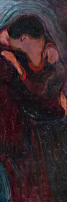 Produktbild von Edvard Munch Kunstdruck Bild - Der Kuss, 1897 (158 x 53 cm)