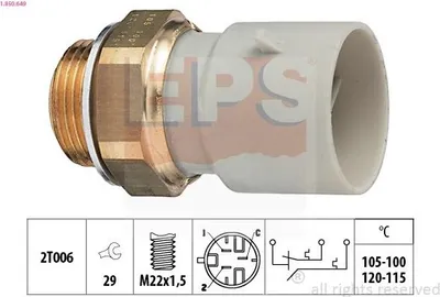 Produktbild von EPS 1.850.649 Temperaturschalter Kühlerlüfter Thermoschalter für OPEL Astra H Caravan (A04) Astra H Schrägheck (A04) Astra G CC (T98) Astra H GTC