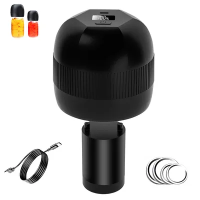 Produktbild von Vakuumversiegelungsgerät-Set für Mason Jars,kompatibel mit Standard-94 mm und Weithals-Gläsern 104 mm,für Gläser,Beutel,Boxen,ideal für Trockenwaren