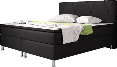 Produktbild von Boxspringbett B1 180x200 cm Webstoff Schwarz