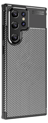 Produktbild von Handy Hülle für Samsung Galaxy S22 Ultra Carbon Look Cover Case Schutzhülle Farbe: Schwarz