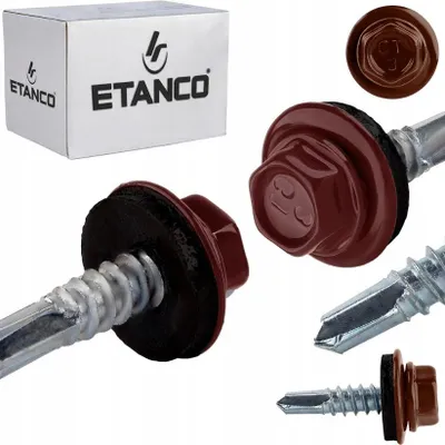 Zdjęcie produktu dla ETANCO GT5 wkręty samogwintujące metal - metal 5,5 x 25 mm RAL 8012 250 szt.