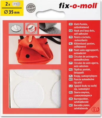 Produktbild von Klettpunkte fix-o-moll 35mm weiß