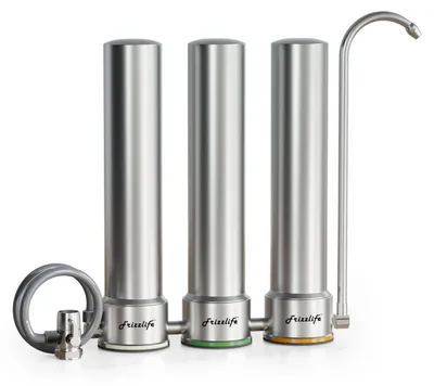 Wasserfilter 9-stufig, Edelstahl, 0,5 µm, reduziert Blei & Chlor