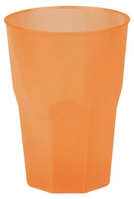 Produktbild von 6 Mehrweggläser Cocktailglas Wasserglas Transparent gefrostet orange 420 ml