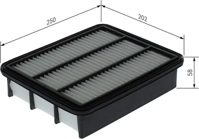 Produktbild von BOSCH F 026 400 744 Luftfilter für MAZDA 6 Kombi (GJ, GL)