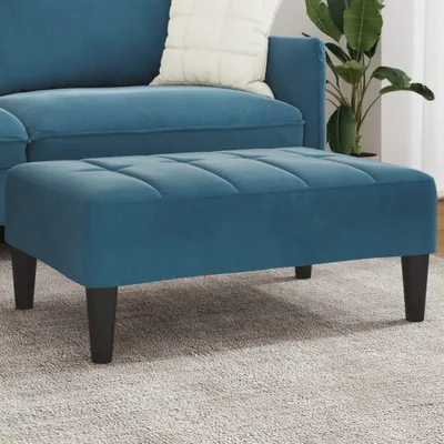Image de Tabouret de pied Bleu 77x55x31 cm Velours, Pouf DesignMöbel Nouveau