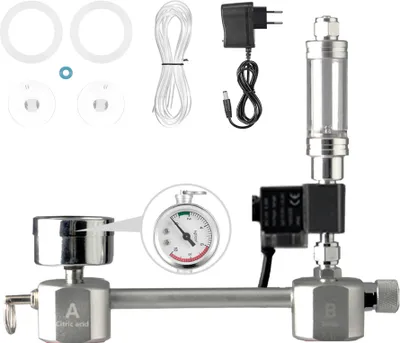 Produktbild von Aquarium DIY CO2-Generatorsystem Kit CO2-Generatorsystem mit Magnetventil Blasenzähler & Kohlendioxidreaktorset für Pflanzen Aquarium