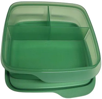Produktbild von Tupperware to Go Lunchbox Clever Pause 550 ml Lunchbox mit Trennwand Eco+ School (grün)