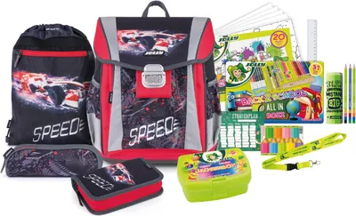 Produktbild von JOLLY Schulranzen-Set Classic Formula Kunstfaser schwarz/rot