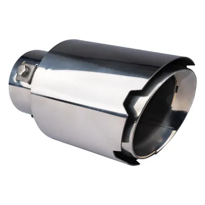Obrázek produktu pro Tlumič výfuku AMiO, ozdobný díl, spojovací díl z nerezové oceli, 89 mm, chrom