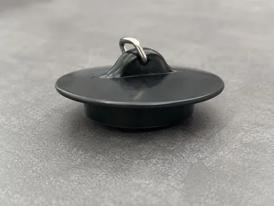 Produktbild von Gummi Stopfen 59mm Waschbecken Spülbecken Abflussstöpsel Schwarz