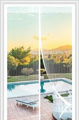 Produktbild von Fliegengitter für Balkon- und Terrassentür, magnetisch, 110 x 220 cm, Insektenschutz